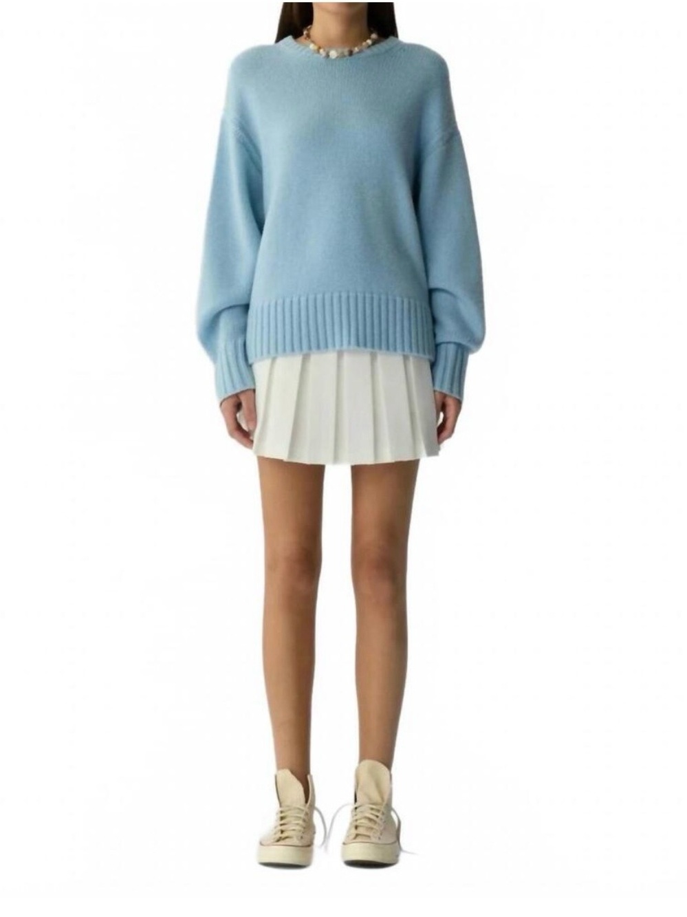 Guest in Residence Knitters 100% Cashmere Cozy Crew Sweater Size M 💙💙💙